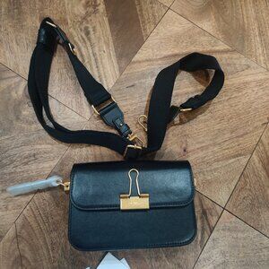 OFF-WHITE Leather Plain Binder Crossbody Bag new $1721.00